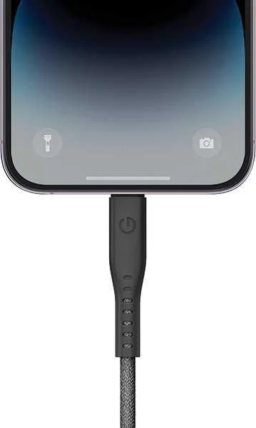 ENERGEA Flow USB-C į Lightning C94 MFI Kabelis 1.5m juodos spalvos 60W 3A PD Fast Charge
