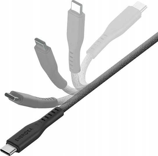 ENERGEA Flow USB-C į USB-C Kabelis 1.5m juodos spalvos 240W 5A PD Fast Charge