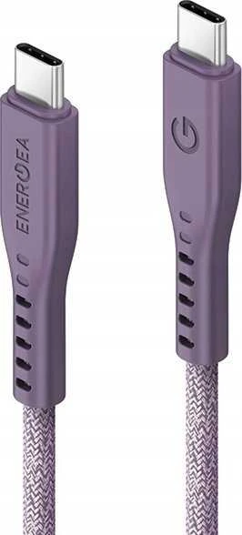 ENERGEA Flow USB-C į USB-C Kabelis 1.5m violetinės spalvos 240W 5A PD Fast Charge