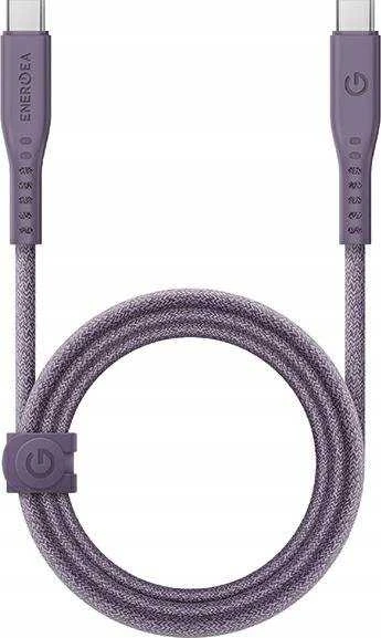 ENERGEA Flow USB-C į USB-C Kabelis 1.5m violetinės spalvos 240W 5A PD Fast Charge
