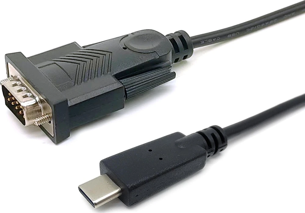 Kabelis USB Equip USB-C -> Serial RS232-DB9 Prolific St/St 1.5 m Juodas (133392)
