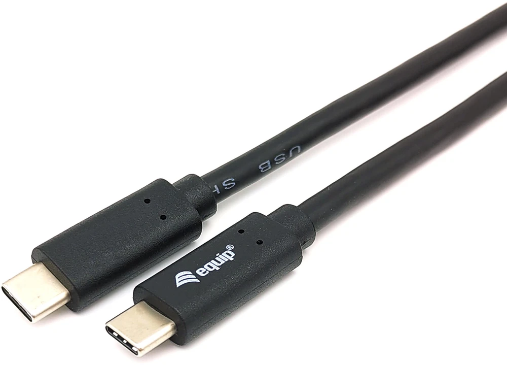 Kabelis USB Equip 128348 USB-C do USB-C 3.2 Gen 1 5 Gbit/s PD 60 W 0.5 m Juodas