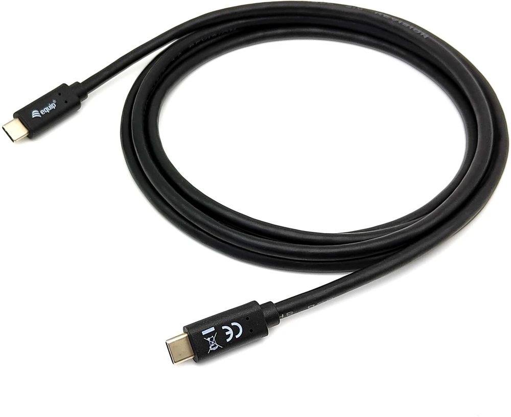 Kabelis USB Equip 128348 USB-C do USB-C 3.2 Gen 1 5 Gbit/s PD 60 W 0.5 m Juodas