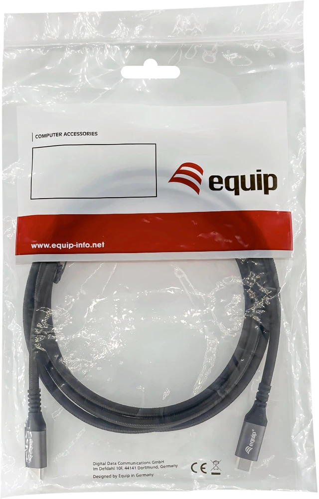 Kabelis USB Equip USB4 Gen 2x2 3 m 20 Gbit/s 240 W Juodas (128384)