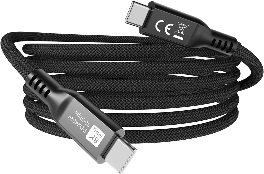 Kabelis USB Equip USB4 Gen 4x2 USB-C 80 Gbit/s 240 W 1.2 m Juodas (128441)