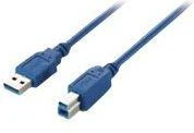 Kabelis USB Equip USB-A - USB-B 3 m Mėlyna (128293)