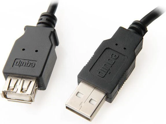Equip 128850 USB kabelis 1,8 m 2.0 USB A Juoda