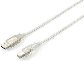 Kabelis USB Equip USB-A - USB-B 1.8 m Permatomas (128650)