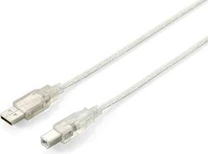 Equip įrengti 128651 USB2.0 kabelį USB-A kištukinis USB-B kištukas 3m sidabrinis