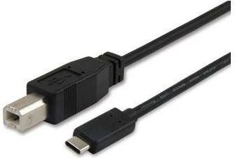 Kabelis USB Equip USB-C - USB-B 1 m Juodas (12888207)