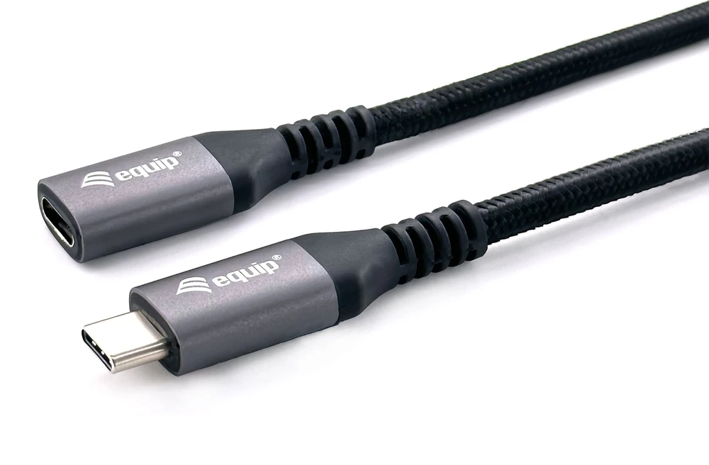 Kabelis USB Equip USB-C - USB-C 0.5 m Juodas (128370)