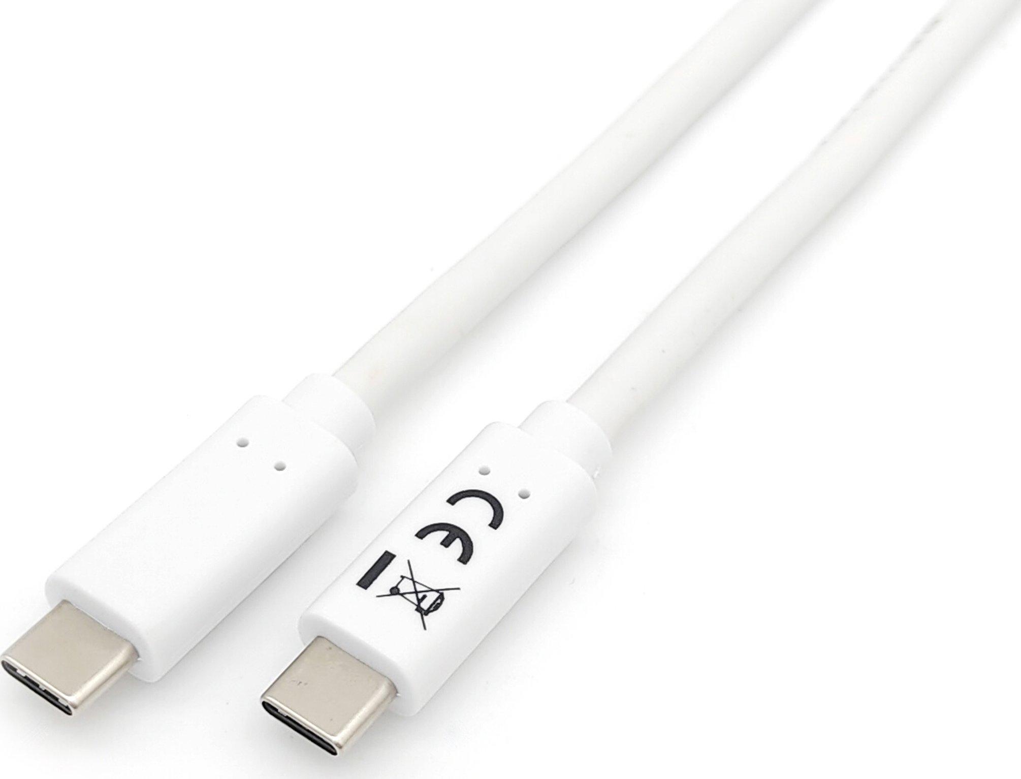 USB kabelis Equip USB-C - USB-C 1 m Balta (128361)
