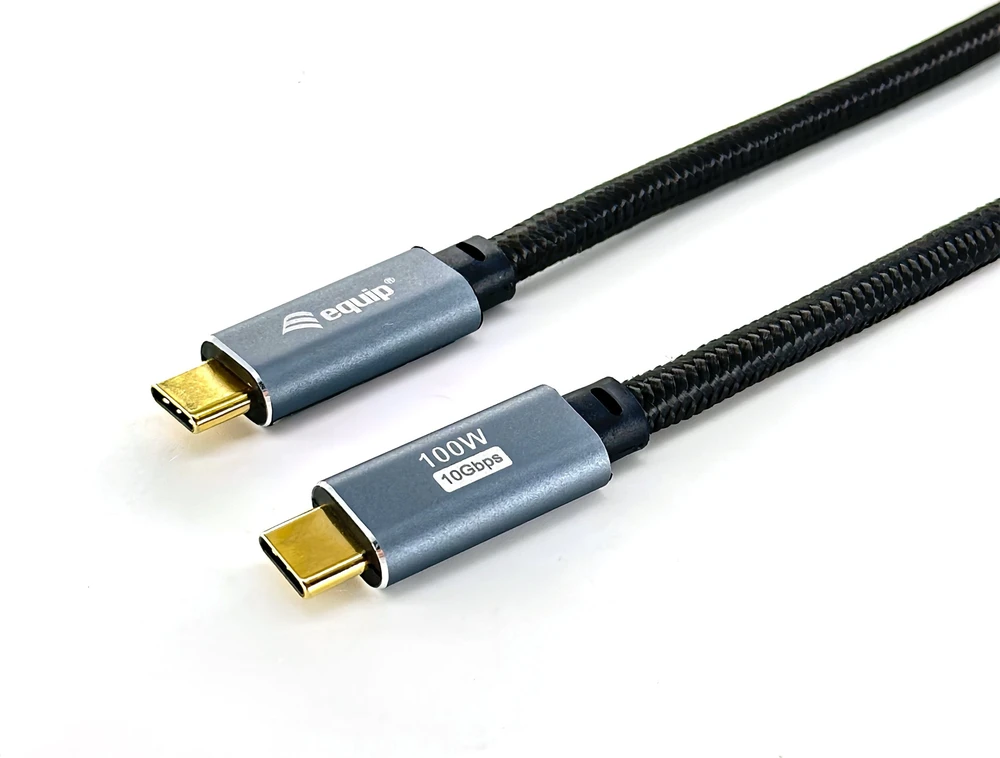 Kabelis USB Equip USB-C - USB-C 2 m Juodas (128357)