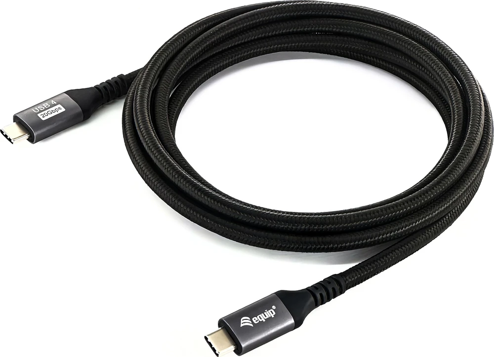 Kabelis USB Equip USB-C - USB-C 2 m Juodas (128382)