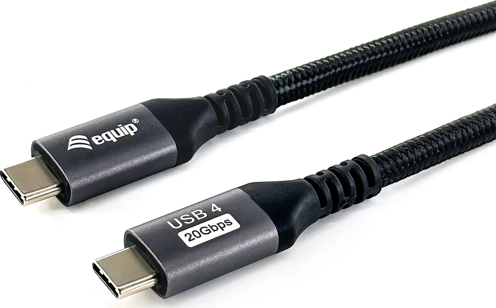 Kabelis USB Equip USB-C - USB-C 2 m Juodas (128382)