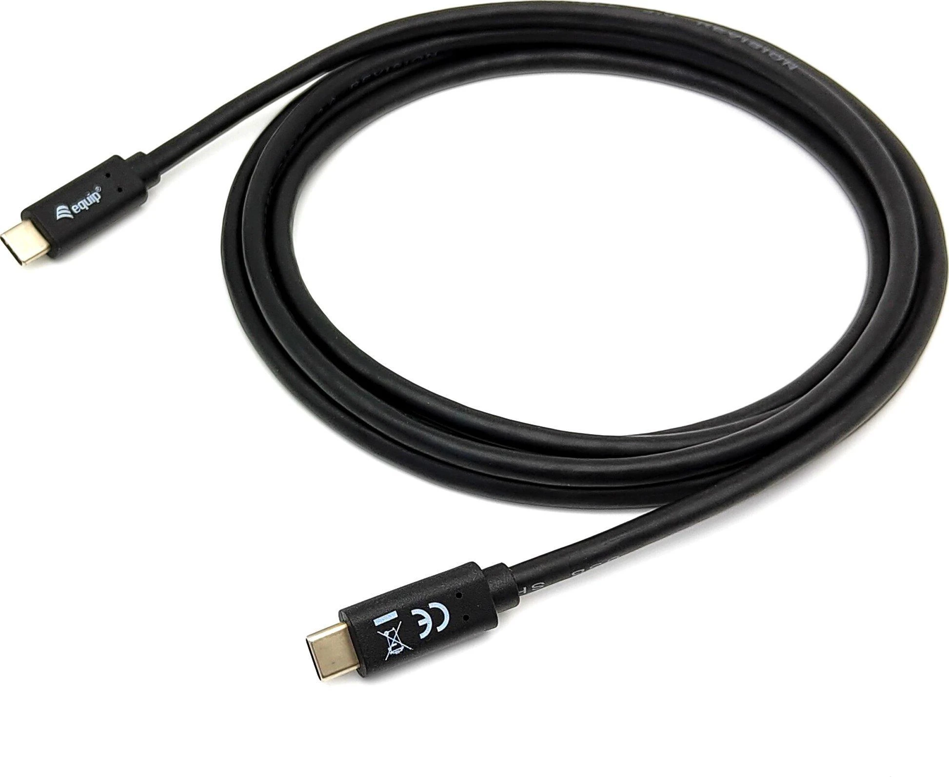 Kabelis USB Equip USB-C - USB-C 2 m Juodas (128347)