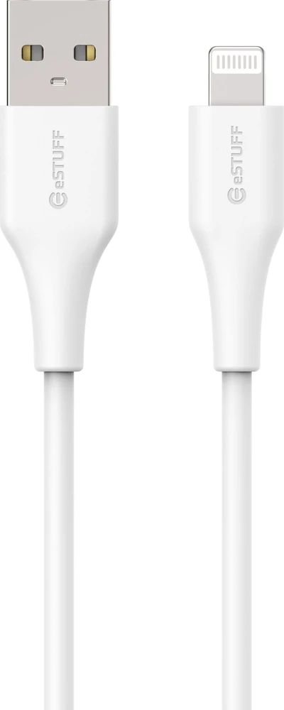 Kabelis USB eStuff Lightning - USB-A 1 m Baltas (ES601170-BULK)
