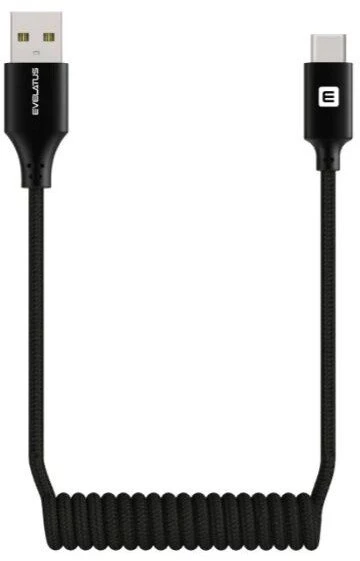 Kabelis USB Evelatus USB-A - USB-C 1.2 m Juodas (TKCB-746ATC1BK)