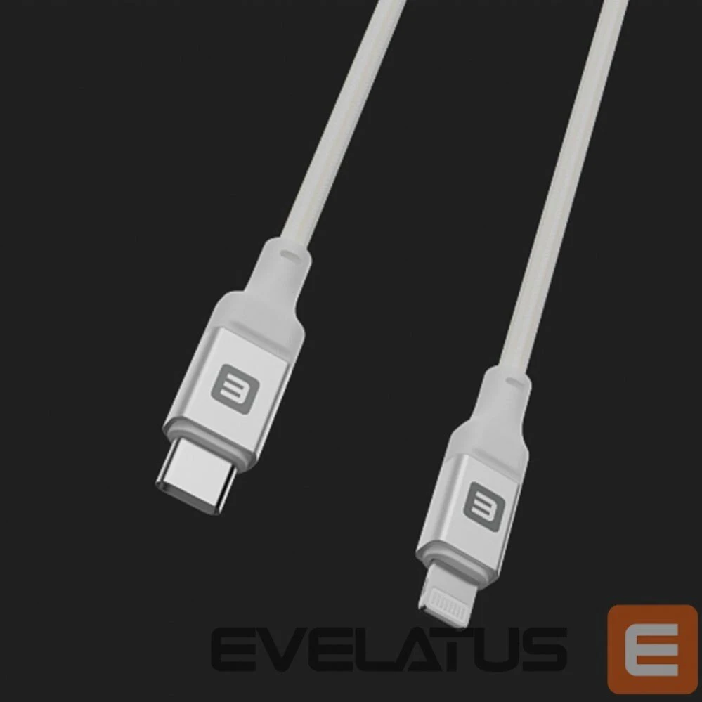 Kabelis USB Evelatus C į Lightning kabelis 2.0m 60W (MFI09) aliumininis korpusas pinta Baltas (MFI09CLW2)