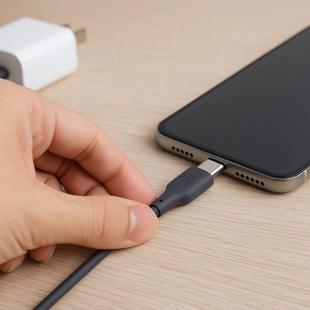 Evelatus FlexCharge III USB-C uz USB-C 60W Ātrā Silikona Vads 1.2M Pelēks