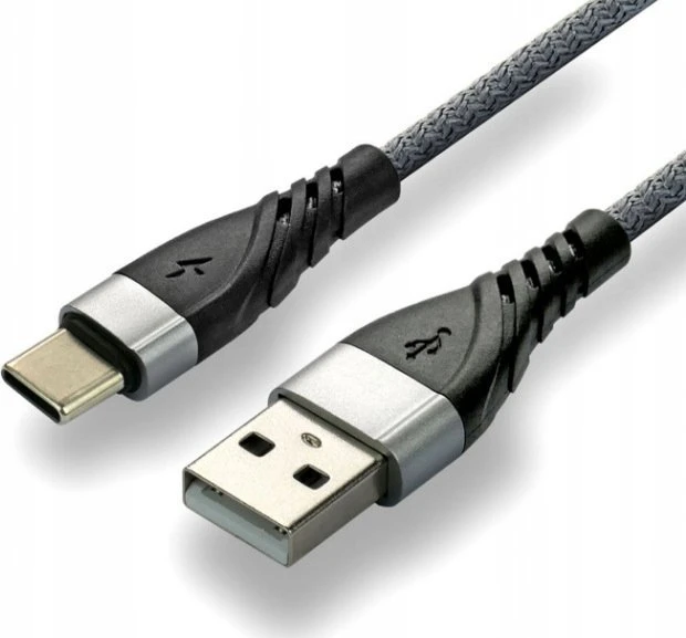 USB-C Kabelis - everActive CBB-2CG 3A Greitas Įkrovimas, 480 MB/s Duomenų Perdavimo, Nailono Apsauga, Juodas