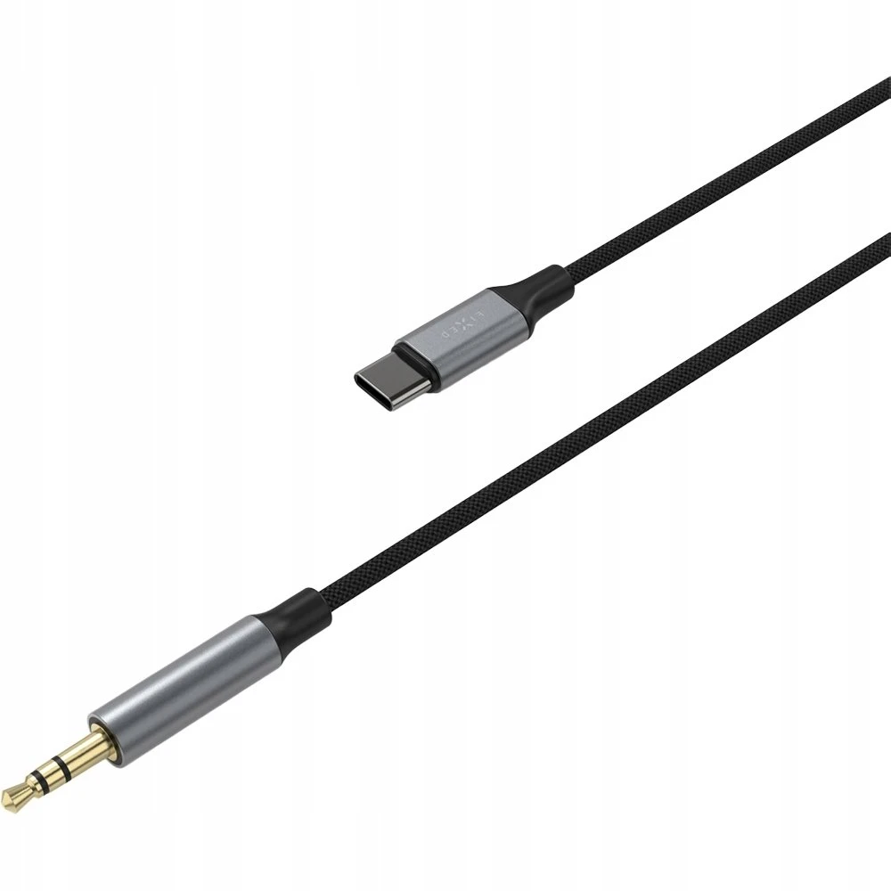 FIXED Link USB-C to 3,5mm jack, 1.5m, space pilka