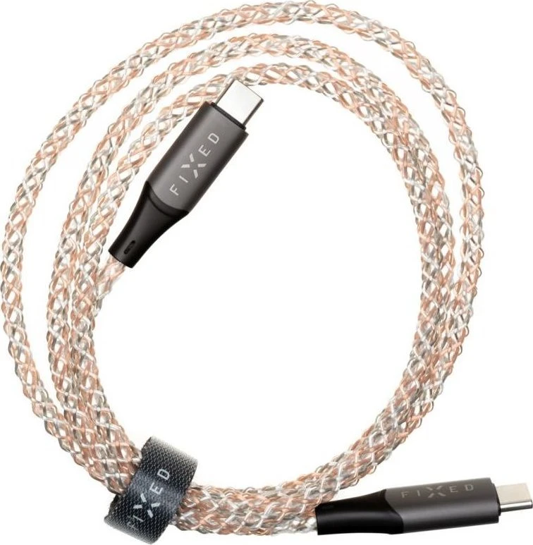 Fixed Fiksuotas USB-C/USB-C su PD palaikymu, 1,2 m, 60 W, „Rainbow“
