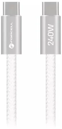 USB C į USB C laidas Forcell F-Energy QC4.0 PD 5A 240W Cafule Color 2 m CBN1 baltas