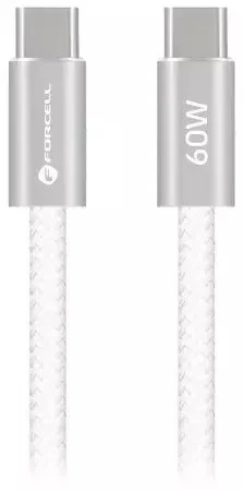 USB C į USB C laidas Forcell F-Energy QC4.0 PD 3A 60W Cafule Color 1,2 m ACYH23 baltas