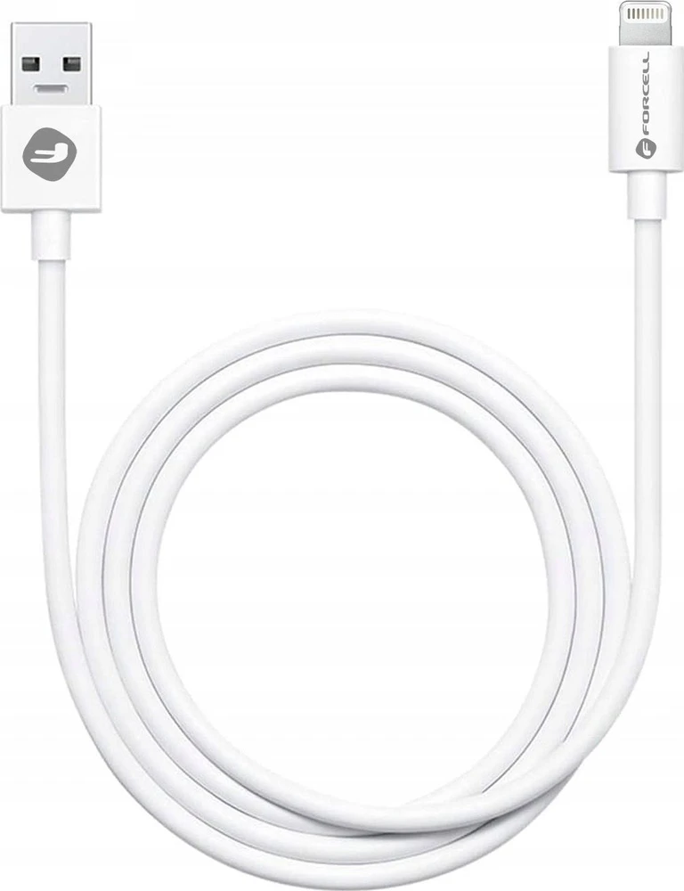 USB A tipo į „Lightning“ tipo laidas „Forcell F-Energy“ 1A vamzdelis, 1 m, C316, baltas