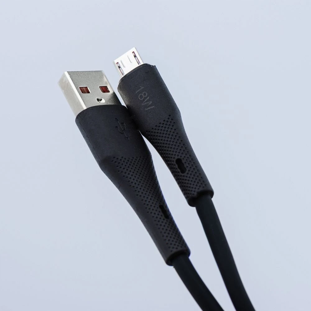 USB A tipo laidas su „Lightning“ jungtimi Forcell F-Energy 2,4A 12W silikoninis, 1 m, C343, juodas
