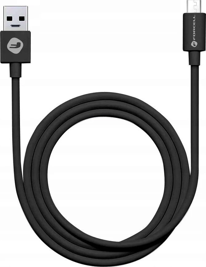 USB A tipo į Micro USB laidas Forcell F-Energy 2,4A, 1 m, C321, juodas