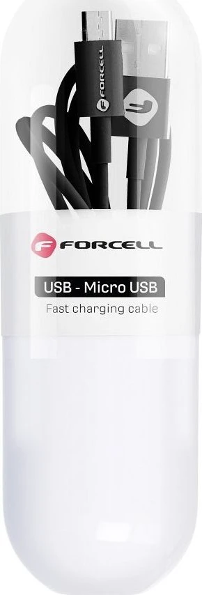 USB A tipo į Micro USB laidas Forcell F-Energy 2,4A, 1 m, C321, juodas