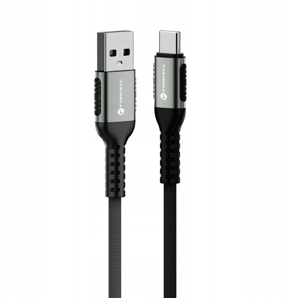 USB A į USB C laidas Forcell F-Energy QC4.0 3A 66W Cafule 0,5 m C256 juodas