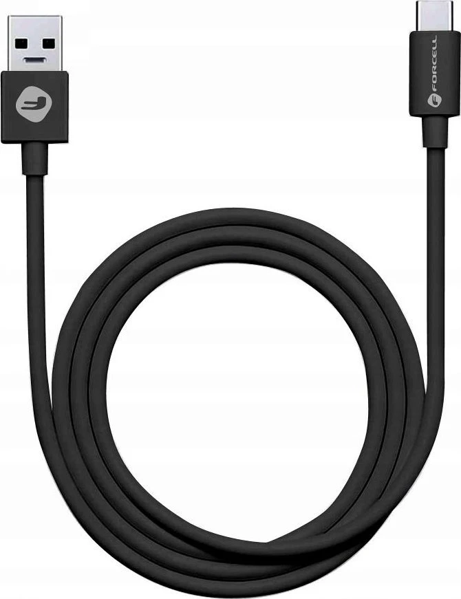 USB A į USB C laidas Forcell F-Energy QC3.0 3A Tube 1 m C398 juodas