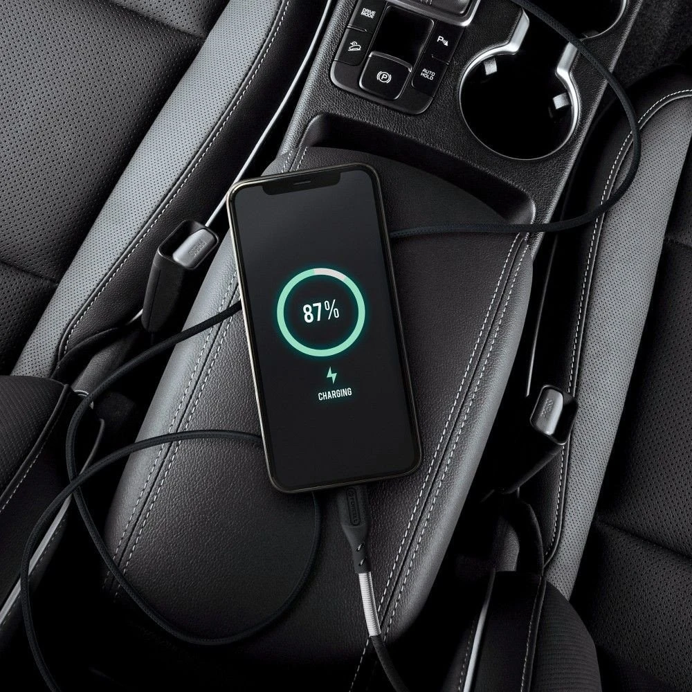 USB C - Lightning laidas Forcell F-Energy PD 3A 27W Carbon 1 m CB-01C juodas