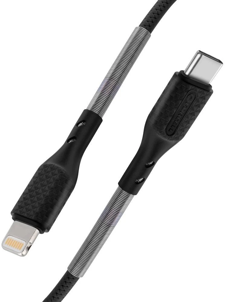 USB C - Lightning laidas Forcell F-Energy PD 3A 27W Carbon 1 m CB-01C juodas