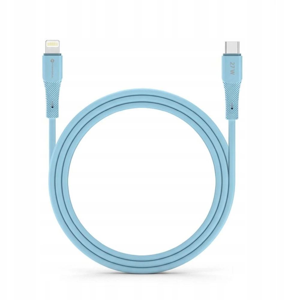 USB C - Lightning kabelis Forcell F-Energy PD 3A 27W silikoninis 1 m C346 mėlynas