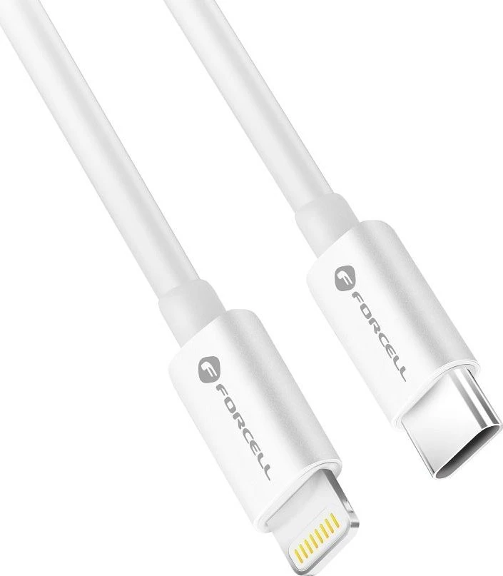 USB C - Lightning kabelis Forcell F-Energy MFi PD 3A 30W 1 m C901 baltas