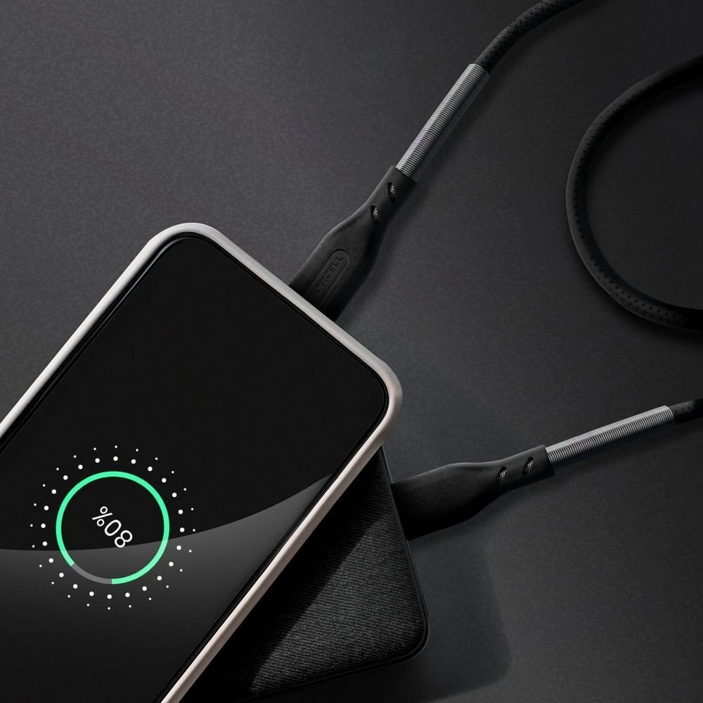 USB C - Lightning laidas Forcell F-Energy PD 3A 27W Carbon 1 m CB-01C juodas