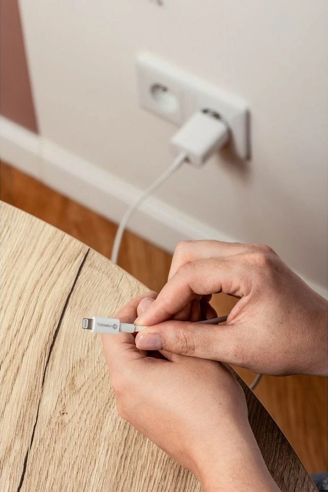USB C - Lightning kabelis Forcell F-Energy MFi PD 3A 30W 1 m C901 baltas