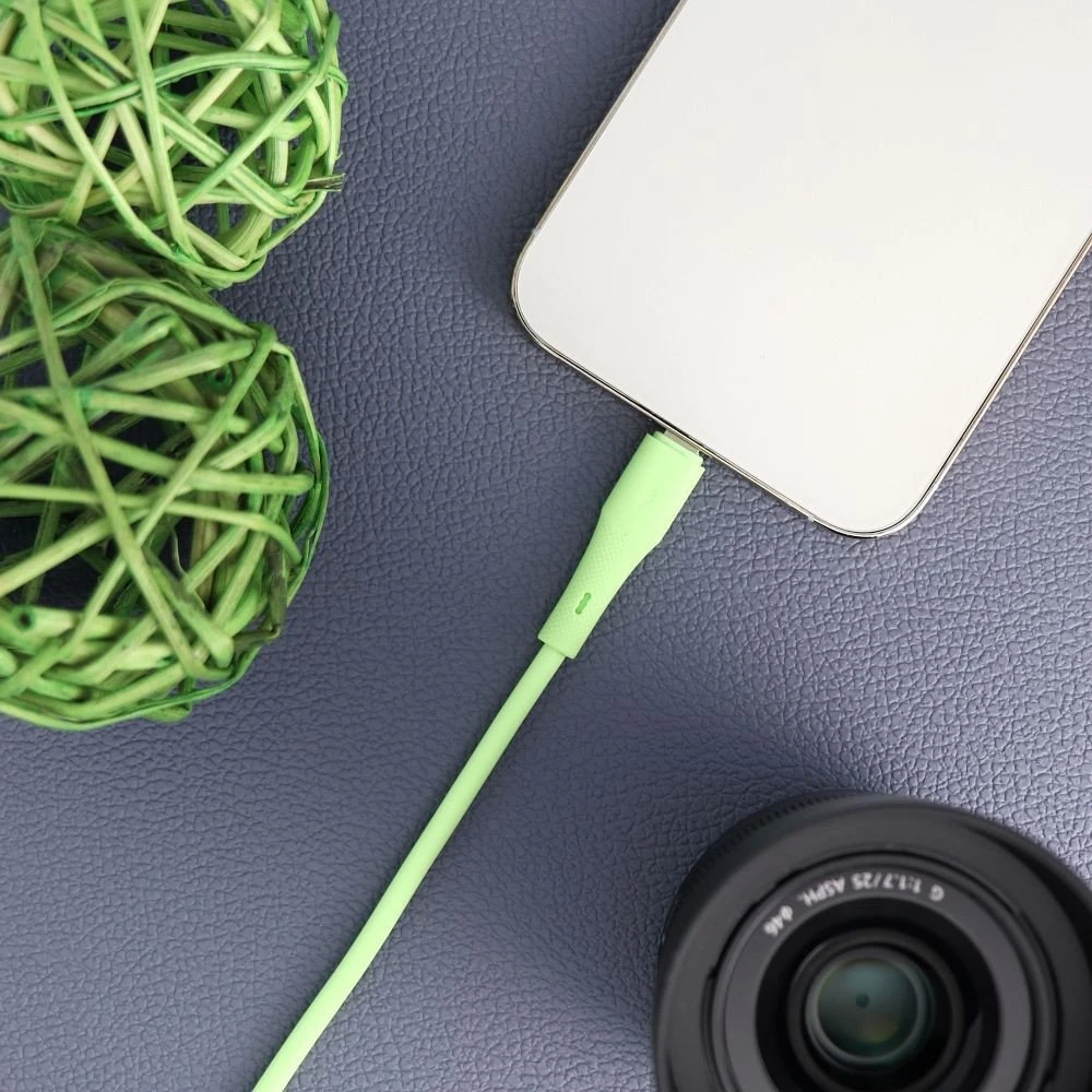 USB C į Lightning kabelis Forcell F-Energy PD 3A 27W Silicone 1 m C346 žalias