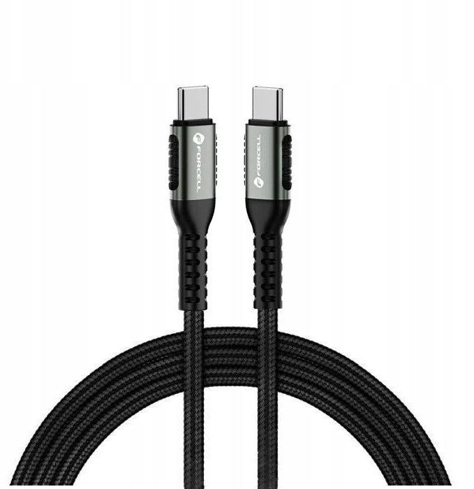 USB C į USB C laidas Forcell F-Energy QC4.0 PD 5A 240W Cafule 0,5 m C263 juodas