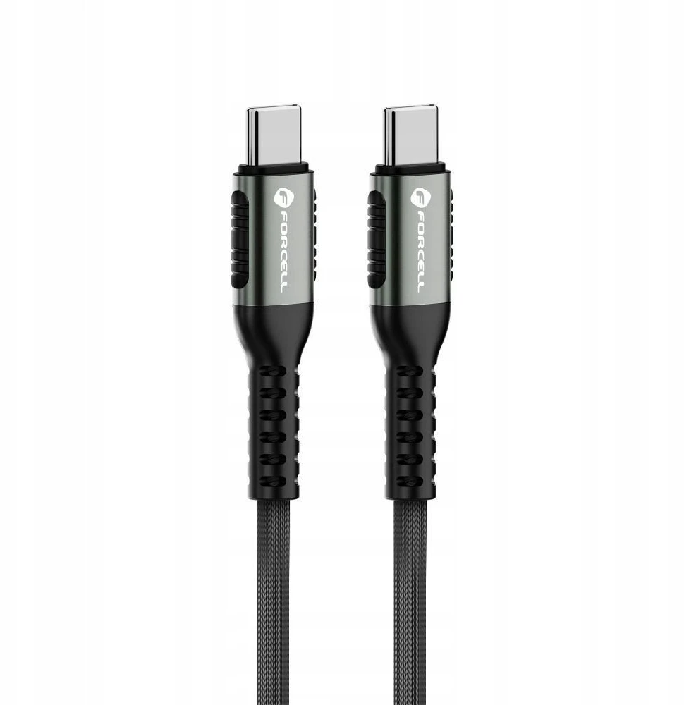 USB C į USB C laidas Forcell F-Energy QC4.0 PD 5A 100W Cafule 0,5 m C260 juodas
