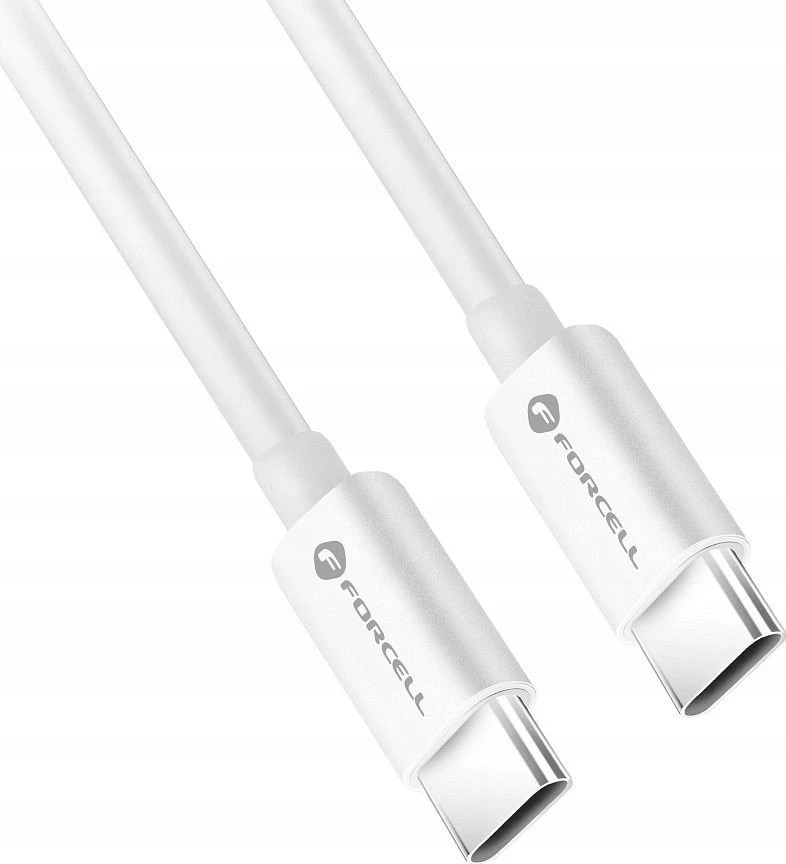 USB C į USB C laidas Forcell F-Energy QC4.0 PD 3A 60W 1 m C338 baltas