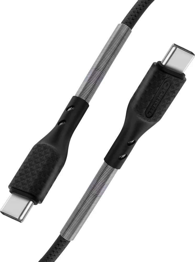 USB C į USB C laidas Forcell F-Energy QC4.0 PD 5A 66W Carbon 1 m CB-02C juodas