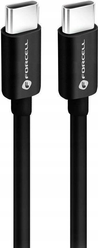 USB C į USB C laidas Forcell F-Energy QC4.0 PD 3A 60W 1 m C338 juodas