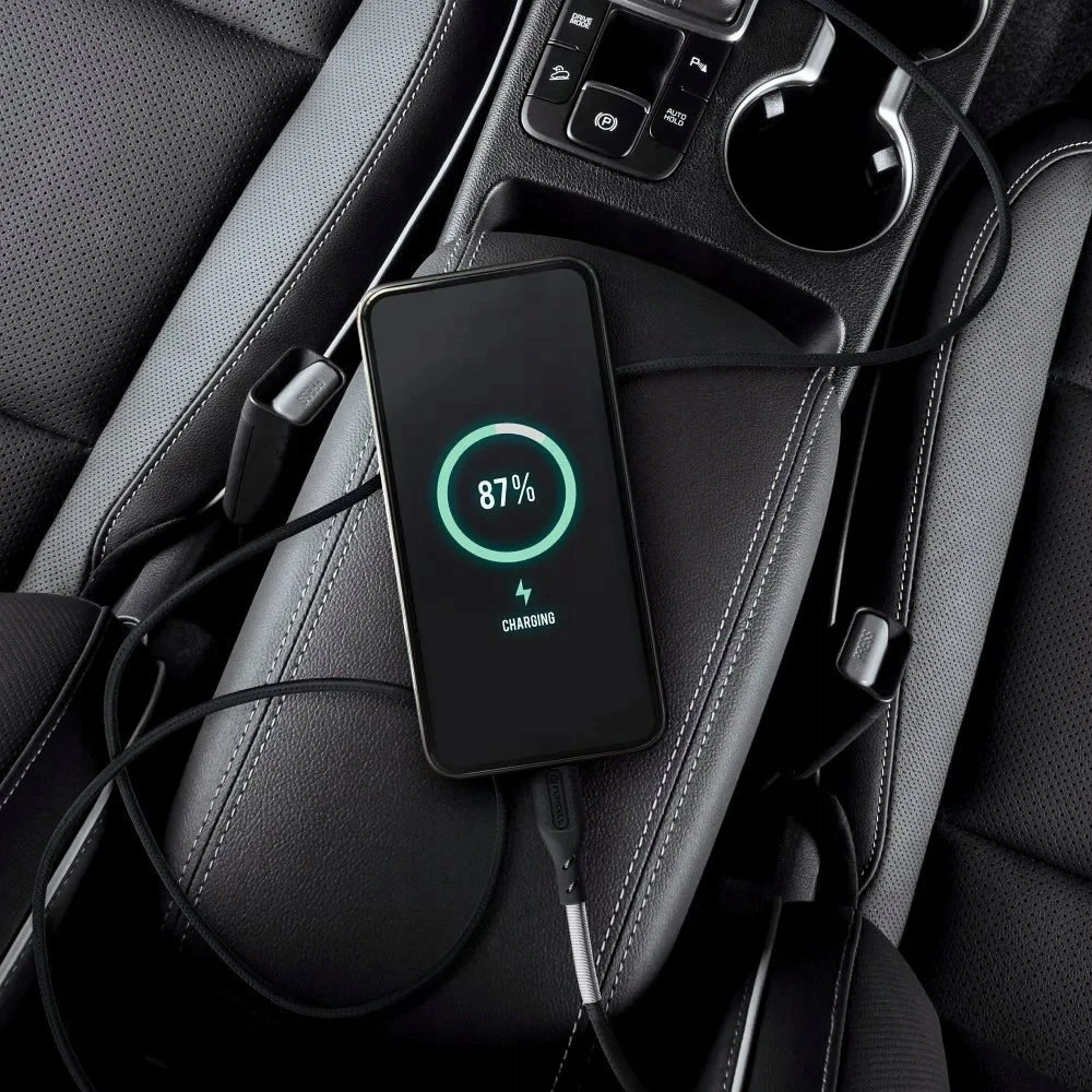 USB C į USB C laidas Forcell F-Energy QC4.0 PD 5A 66W Carbon 1 m CB-02C juodas