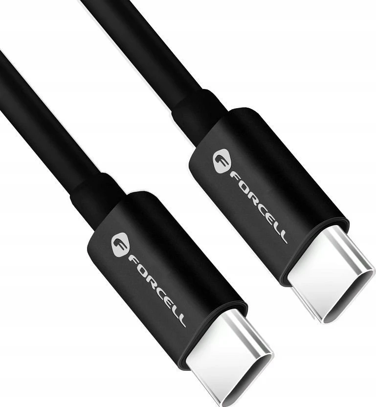 USB C į USB C laidas Forcell F-Energy QC4.0 PD 3A 60W 1 m C338 juodas