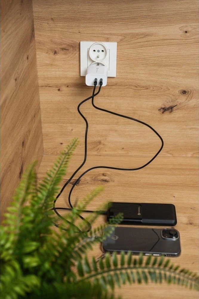USB C į USB C laidas Forcell F-Energy QC4.0 PD 3A 60W 1,5 m C338 juodas